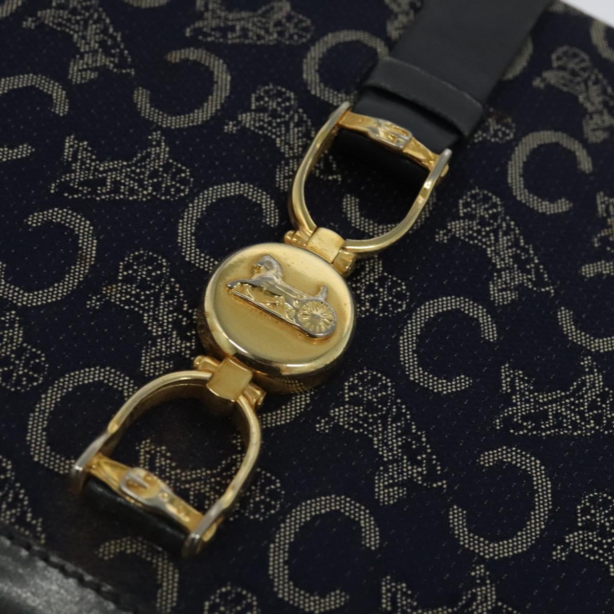 Céline Macadam Navy Canvas Shoulder Bag (Pre-Owned)