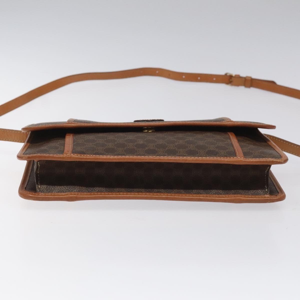 Céline Macadam Brown Canvas Shoulder Bag (Pre-Owned)