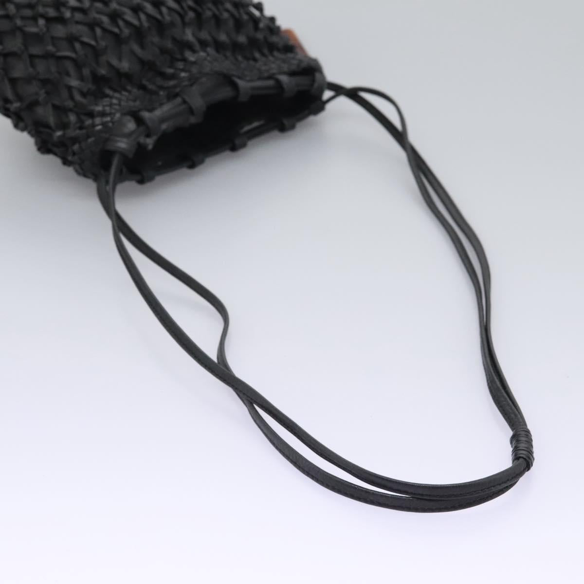 Chanel Bucket Black Leather Shoulder Bag (Pre-Owned)