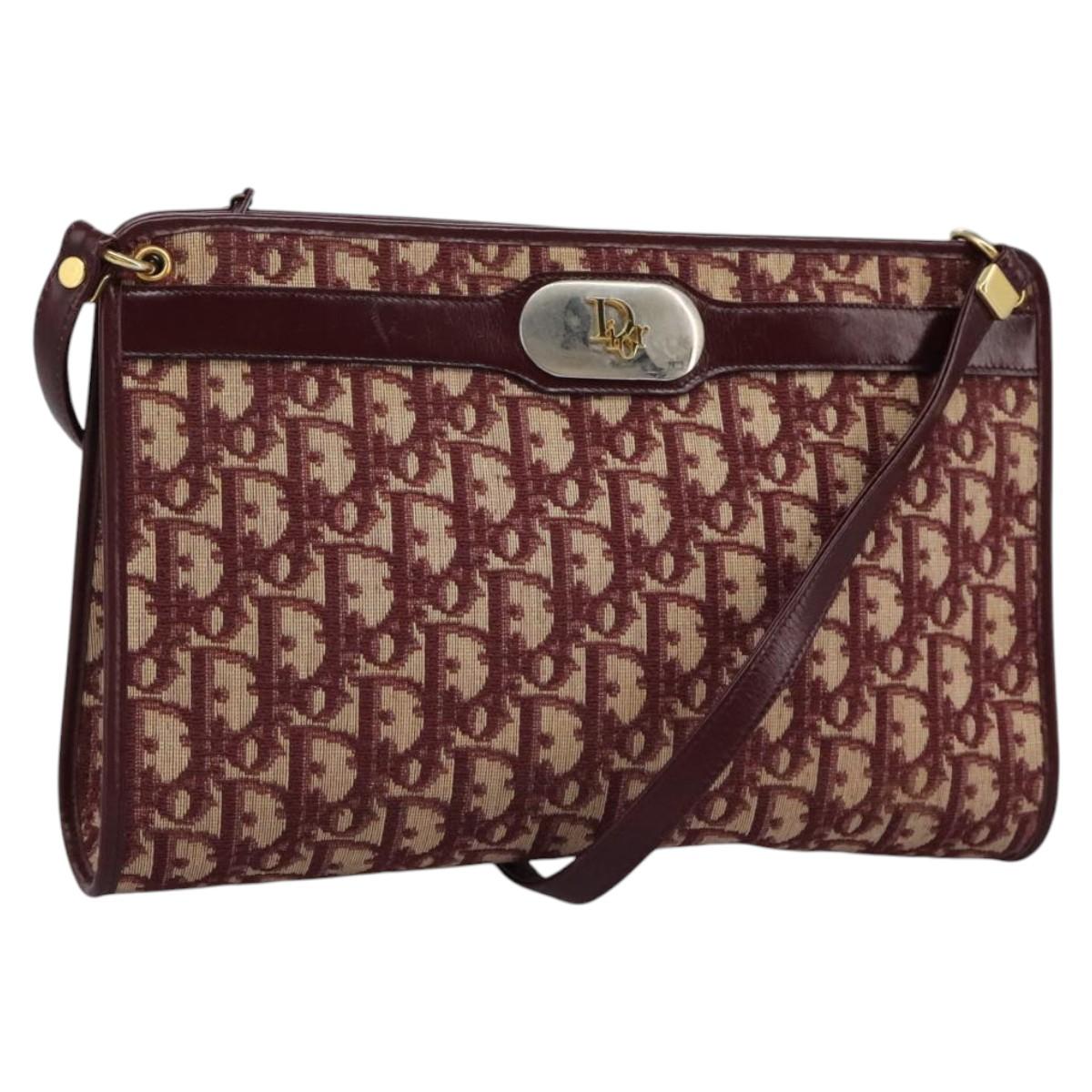 Dior Trotter Red Canvas Shoulder Bag (Pre-Owned)
