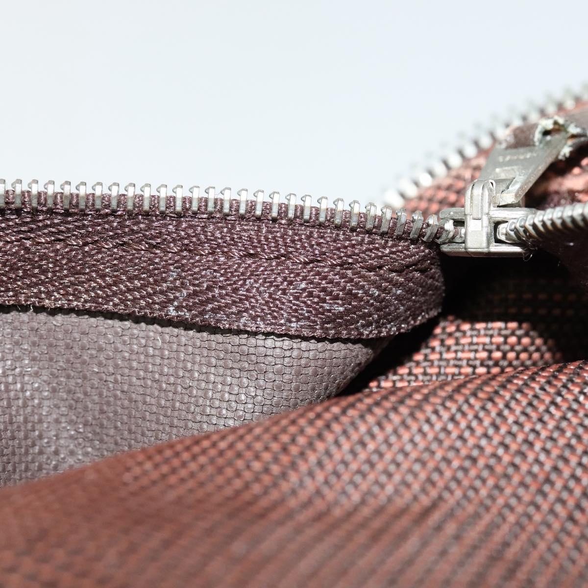 Hermès Herline Brown Canvas Handbag (Pre-Owned)