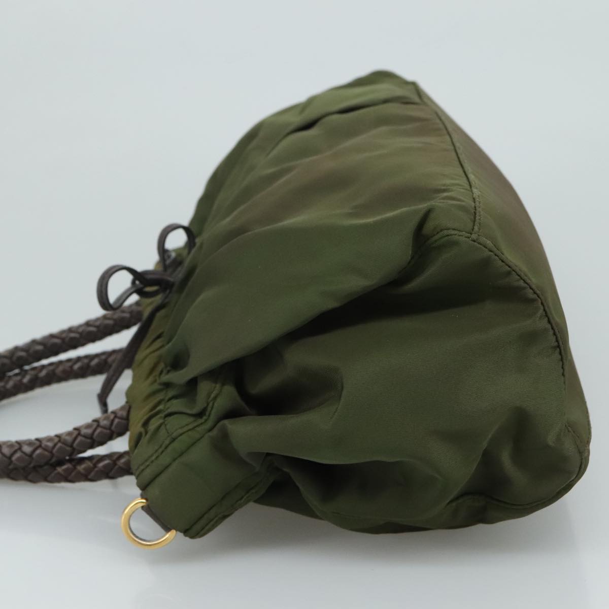 Prada Tessuto Khaki Synthetic Handbag (Pre-Owned)