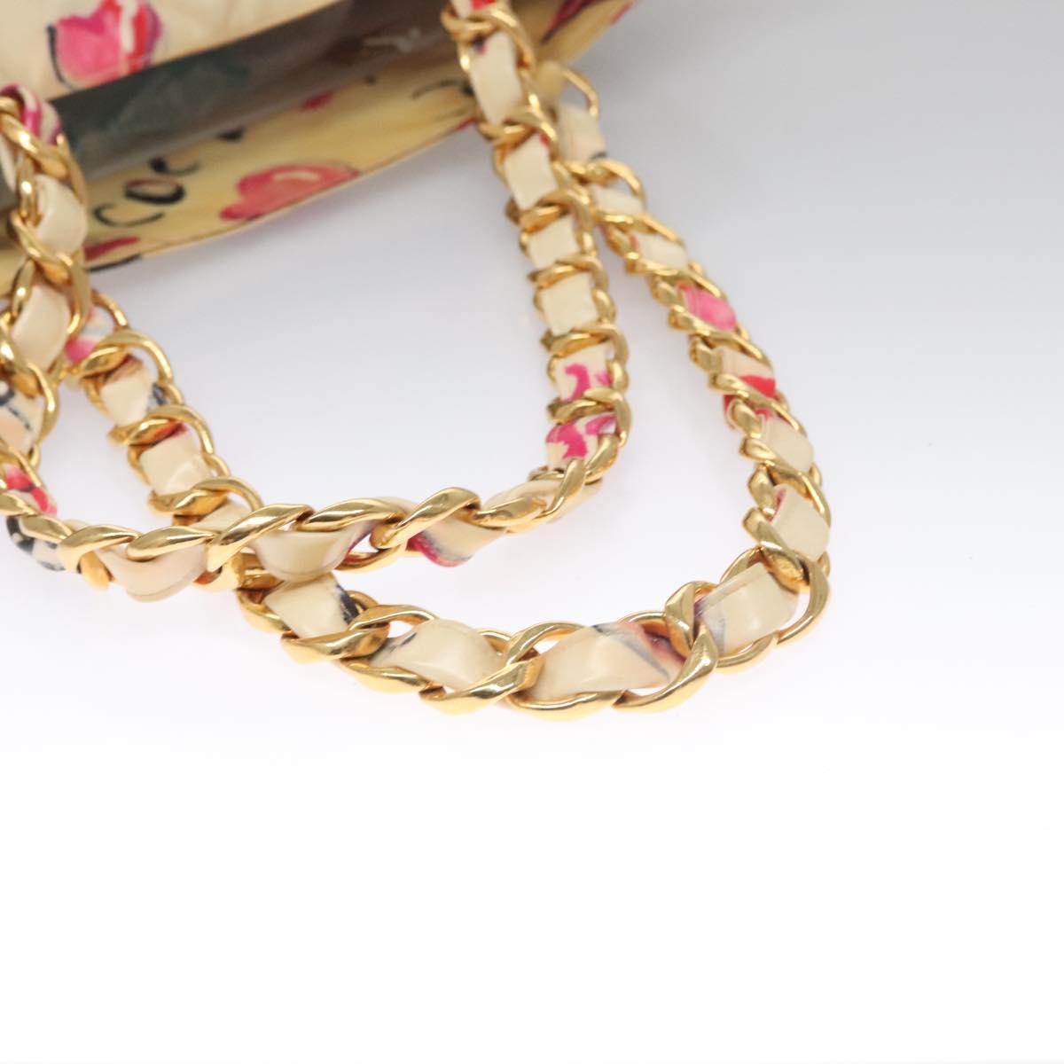 Chanel Cc Totebag Beige Patent Leather Tote Bag (Pre-Owned)