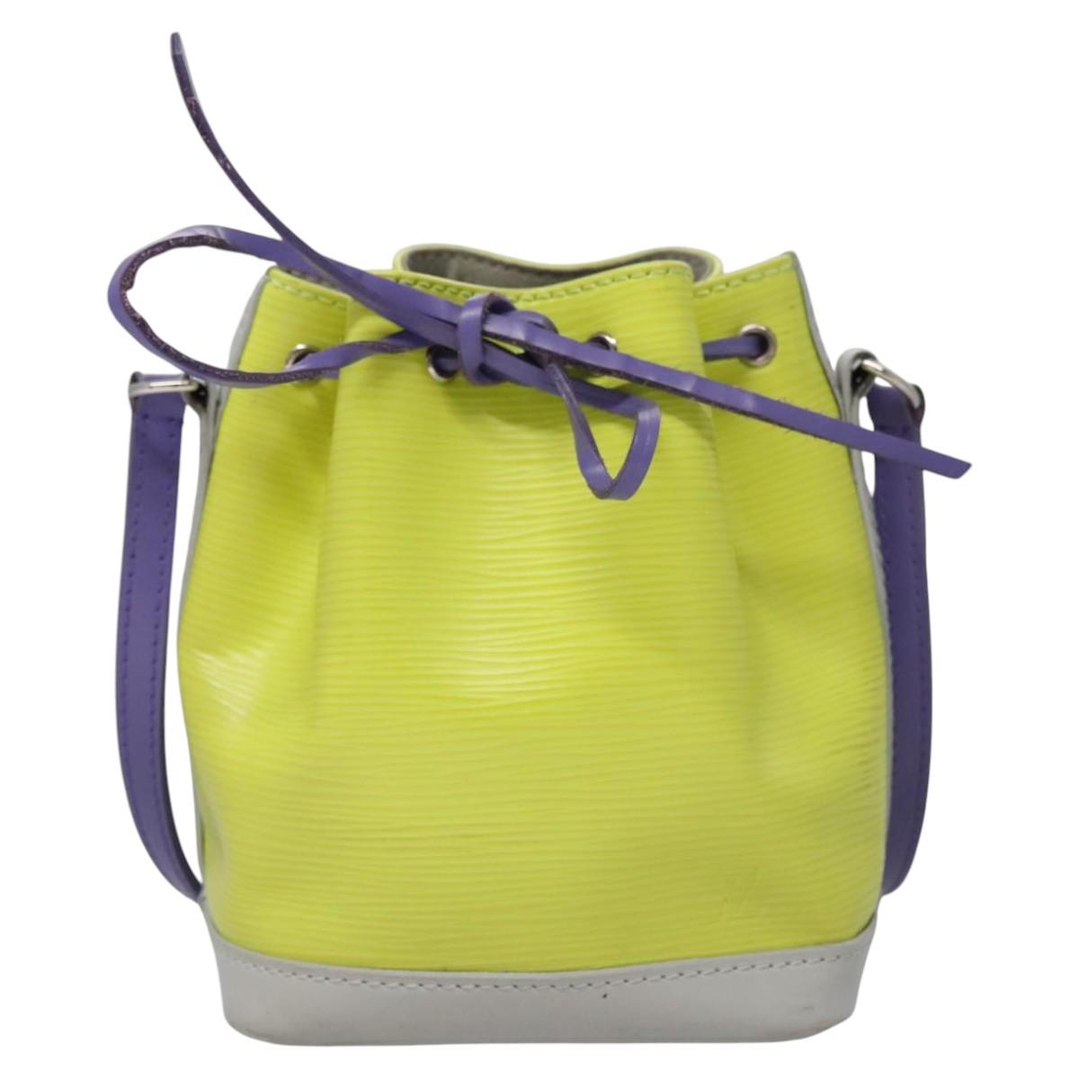 Louis Vuitton Nano Noé Yellow Leather Shoulder Bag (Pre-Owned)