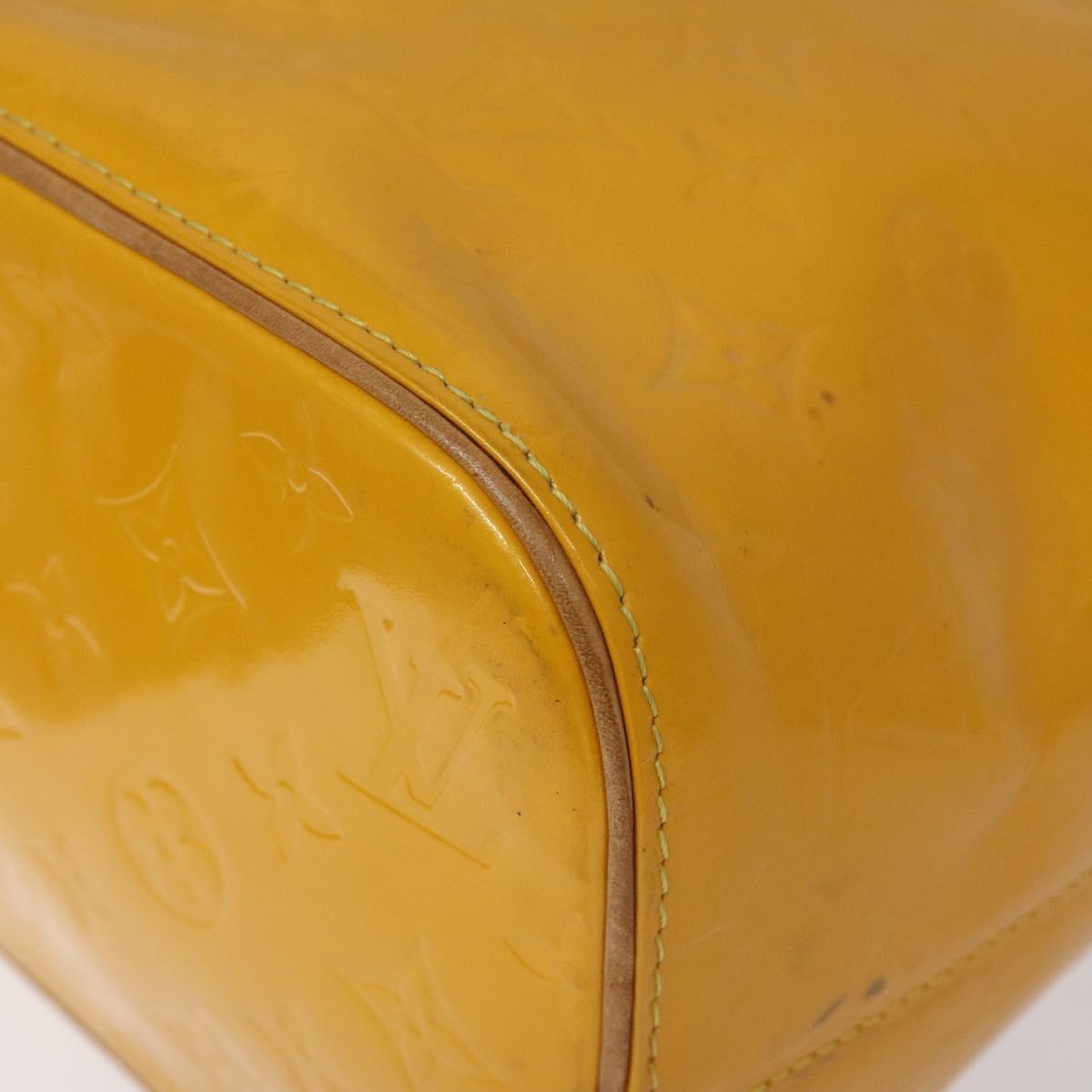 Louis Vuitton Houston Yellow Patent Leather Handbag (Pre-Owned)