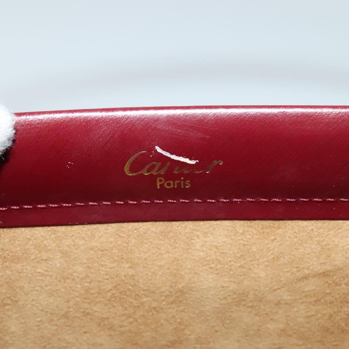 Cartier Trinity Burgundy Leather Handbag (Pre-Owned)