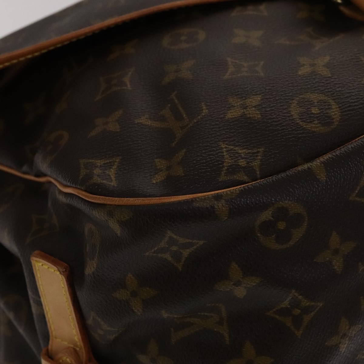 Louis Vuitton Saumur 35 Brown Canvas Shoulder Bag (Pre-Owned)
