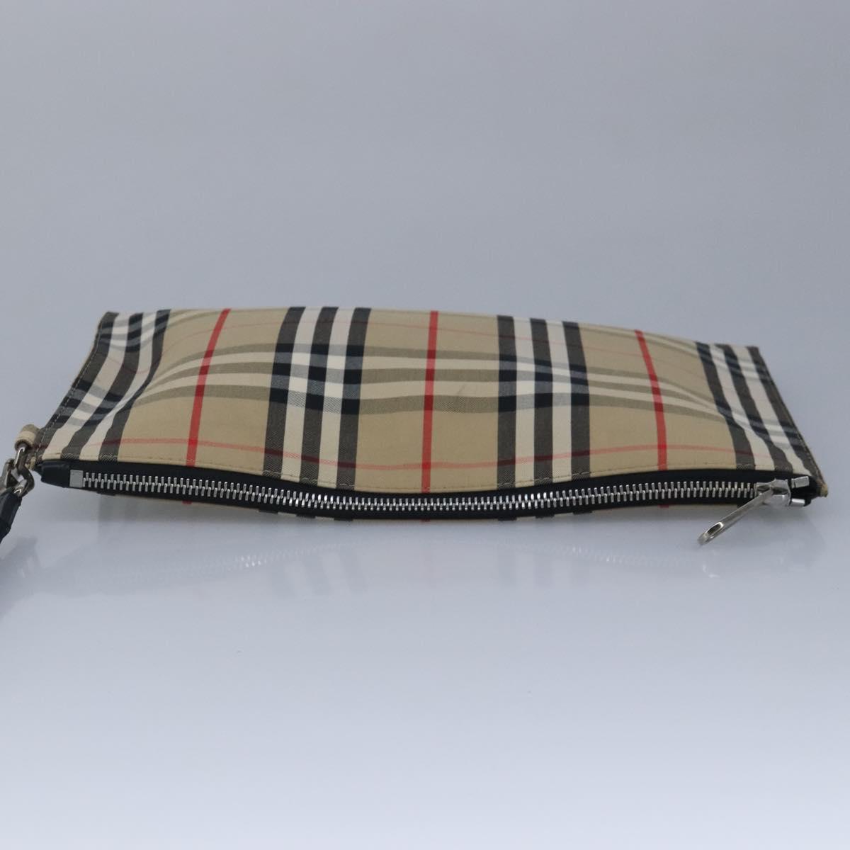 Burberry Nova Check Beige Canvas Clutch Bag (Pre-Owned)