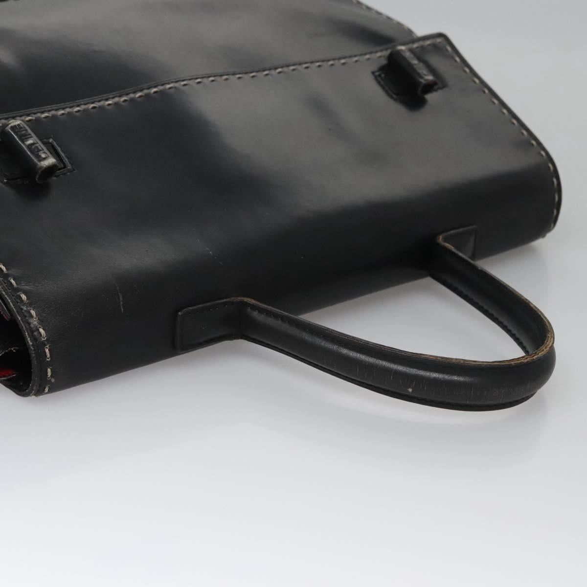 Céline Macadam Black Leather Handbag (Pre-Owned)