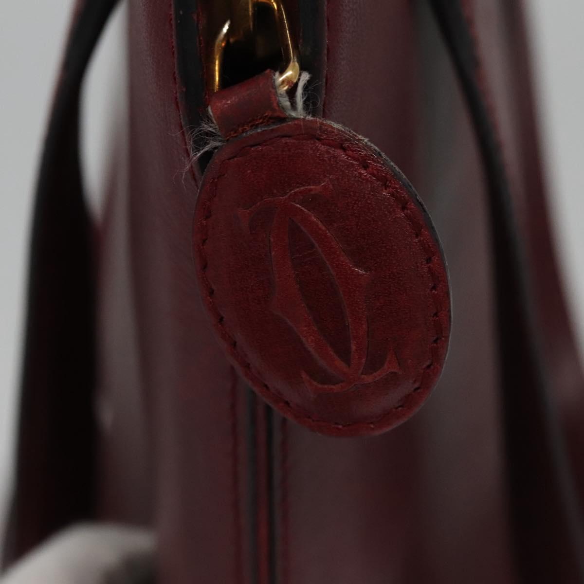 Cartier Must Line Burgundy Leather Handbag (Pre-Owned)