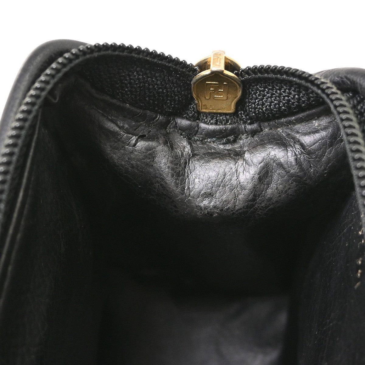 Fendi Convertible Boston Patent Black Leather Handbag (Pre-Owned)