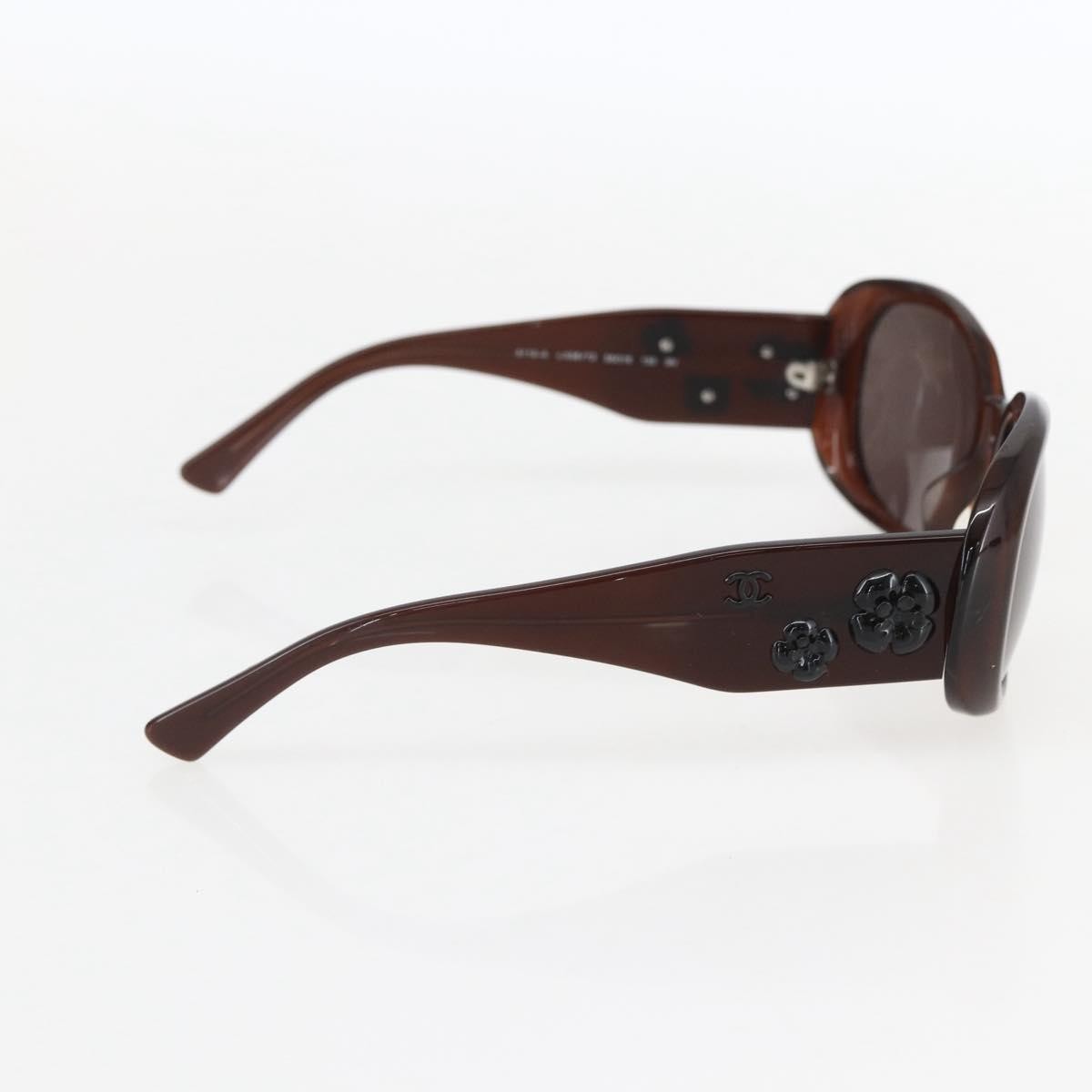 Chanel Camélia Plastic Brown Plastic Sunglasse Accessory (Pre-Owned)