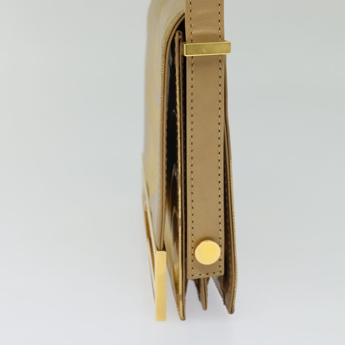 Fendi Gold Leather Shoulder Bag (Pre-Owned)
