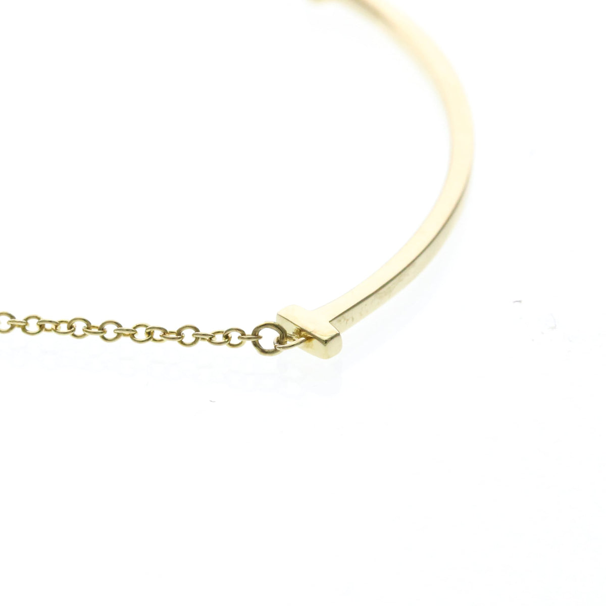 Tiffany & Co. T Smile Pendant 18K Yellow Gold Gold Yellow_Gold Necklace Jewelry (Pre-Owned)