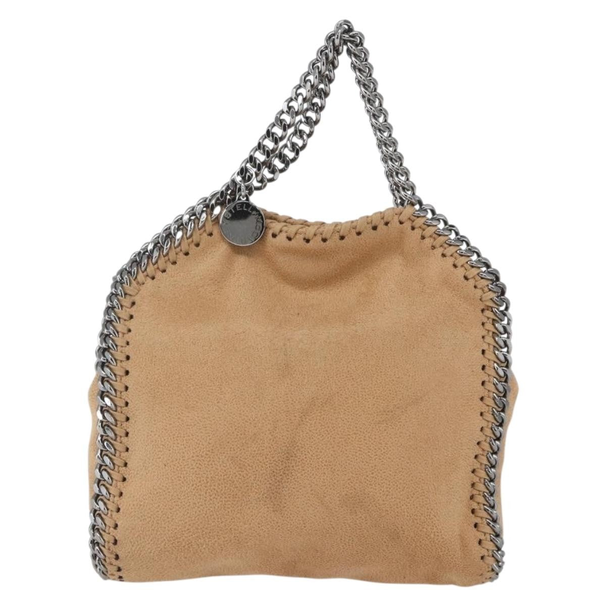 Stella Mccartney Falabella Fold Over Shaggy Deer Beige Polyester Shoulder Bag Bag (Pre-Owned)