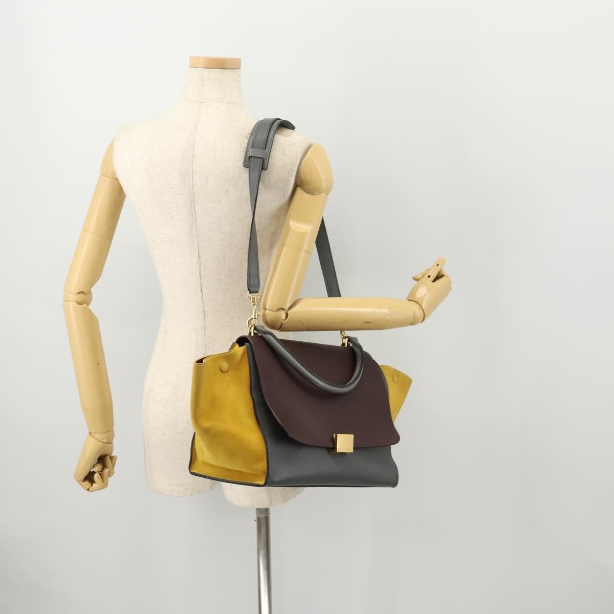 Celine Tricolor Trapeze Leather Multicolour Leather Handbag (Pre-Owned)