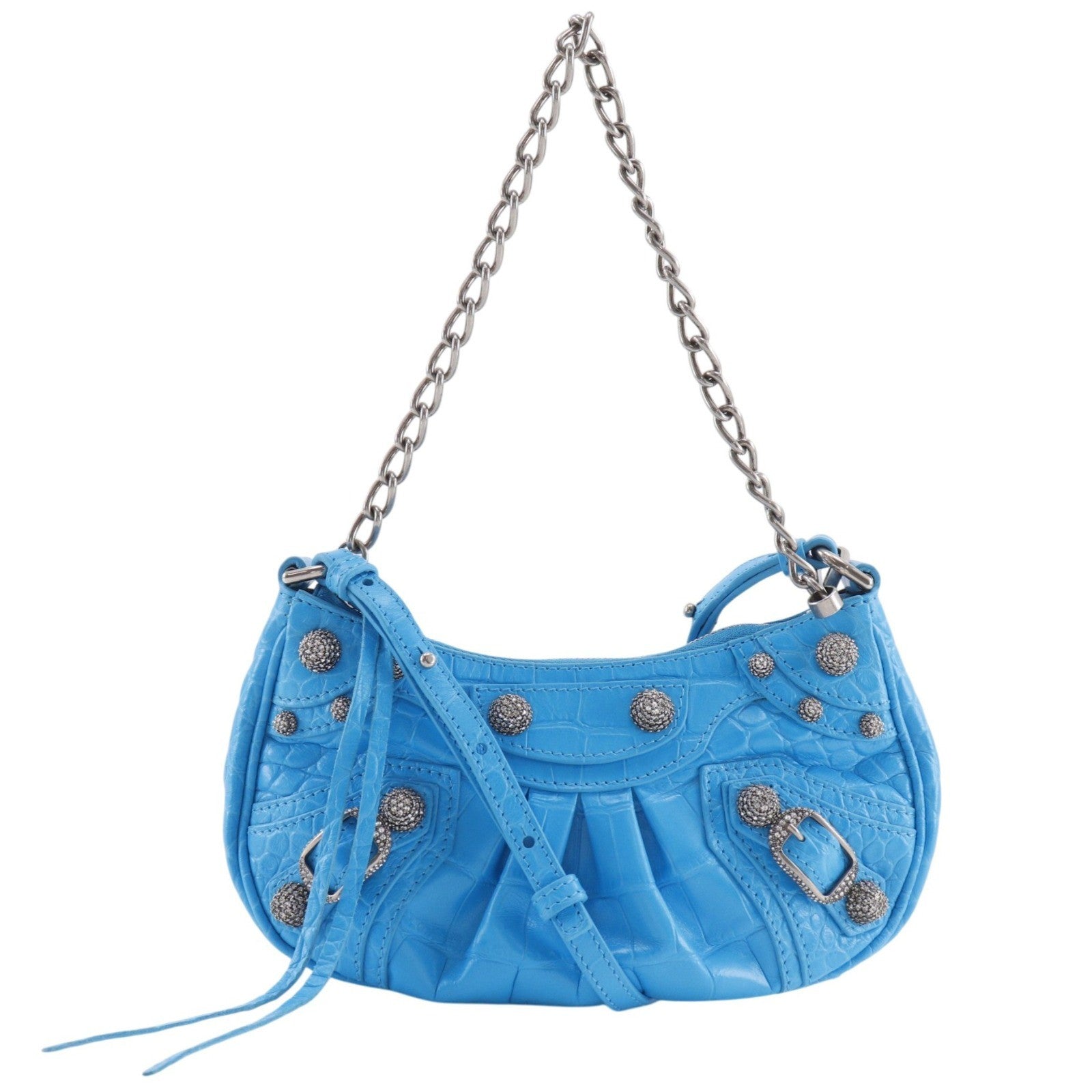 Balenciaga Shoulder Pvc Blue Leather Shoulder Bag Bag (Pre-Owned)