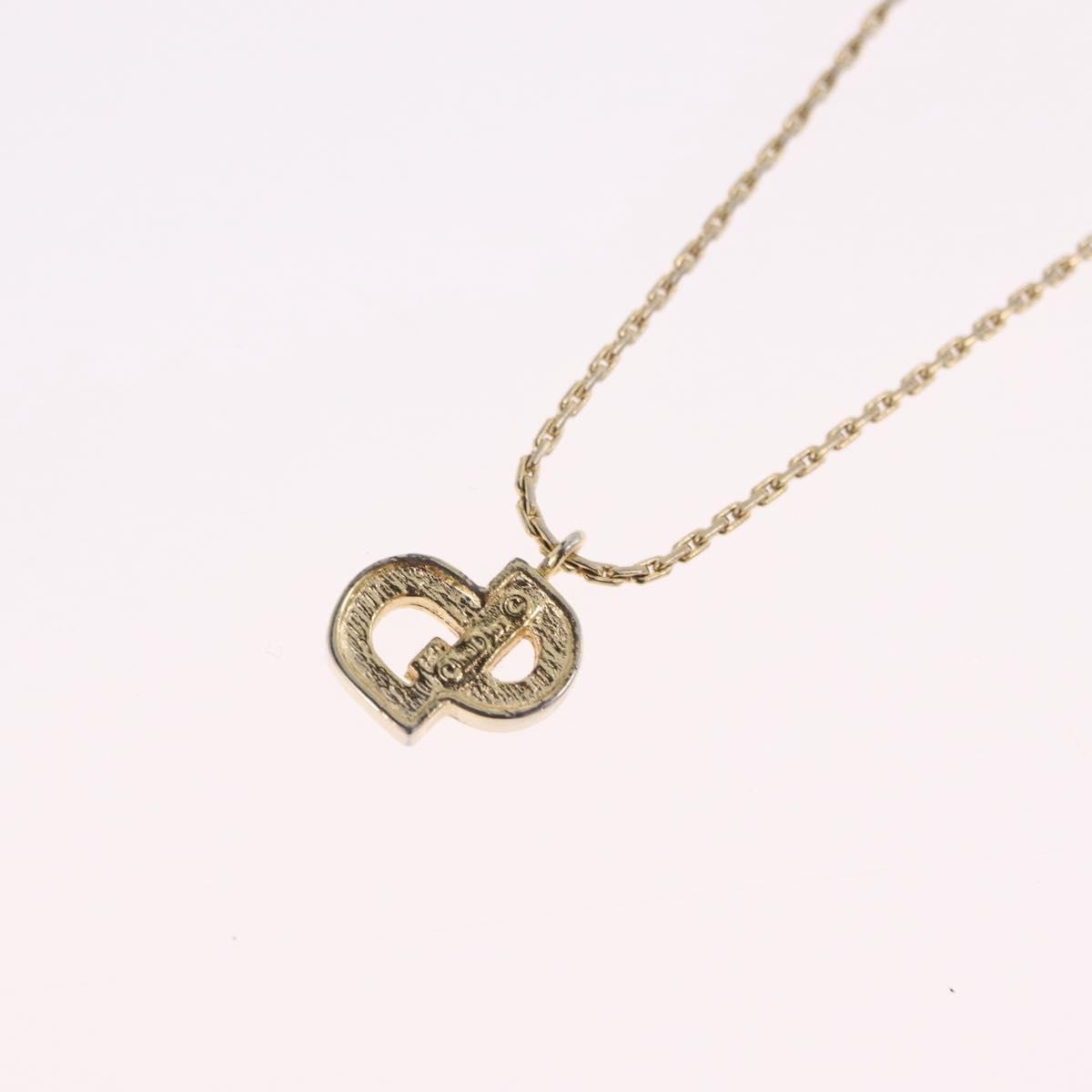 Christian Dior Cd Pendant Metal Gold Metal Necklace Jewelry (Pre-Owned)