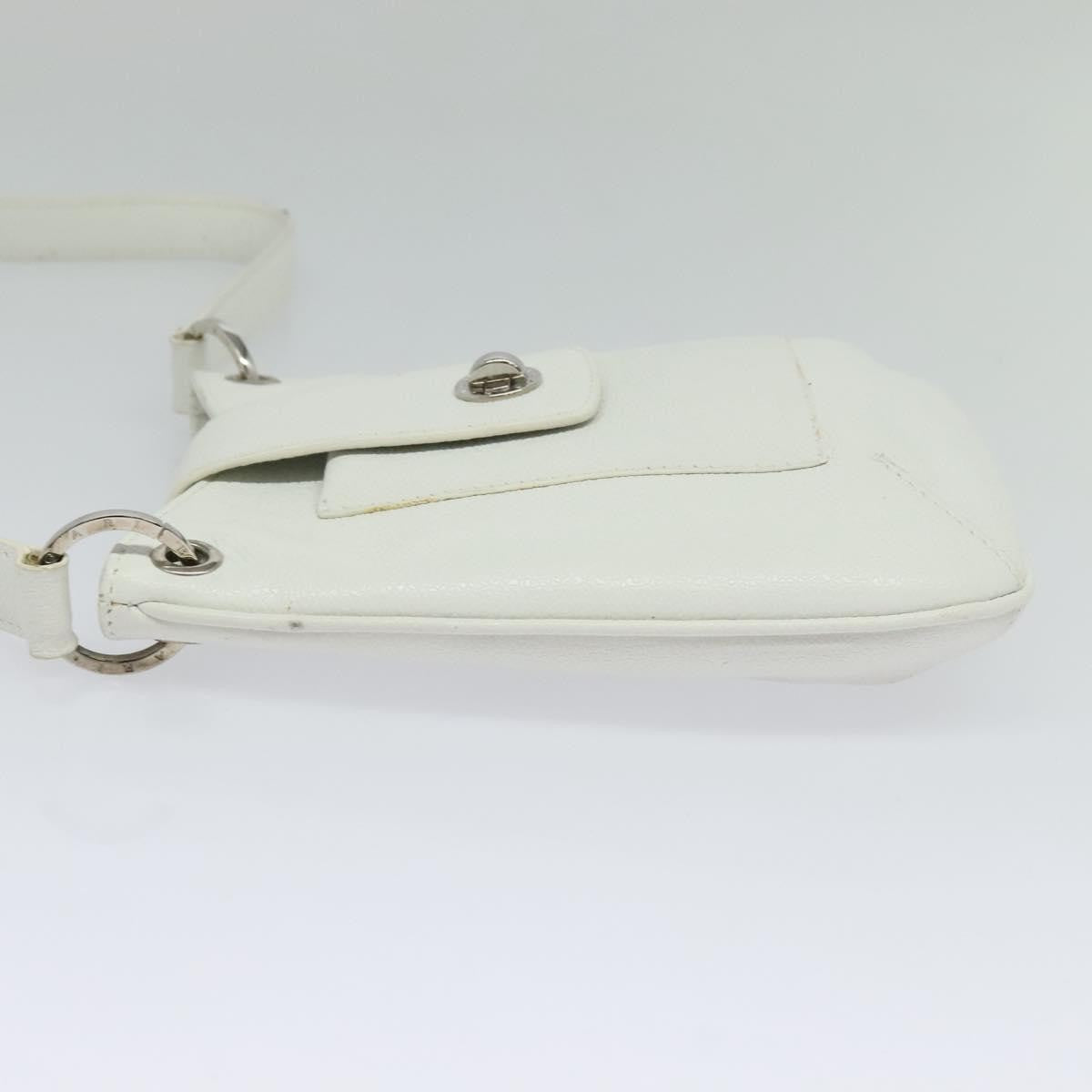 Bvlgari Vintage Leather White Leather Shoulder Bag Bag (Pre-Owned)