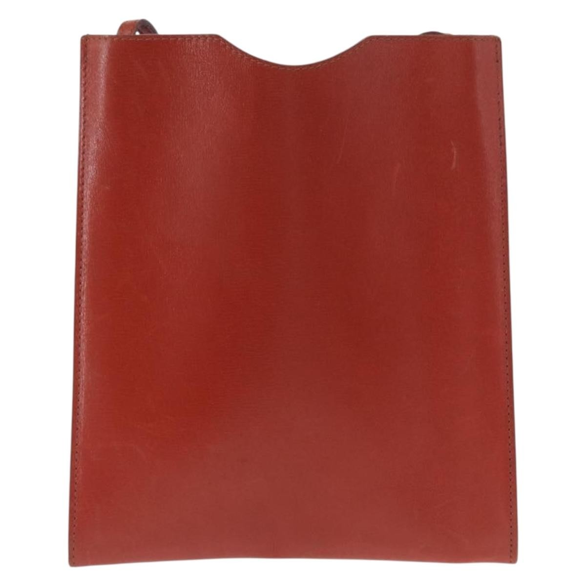 Hermes Onimaitou Leather Burgundy Leather Shoulder Bag Bag (Pre-Owned)