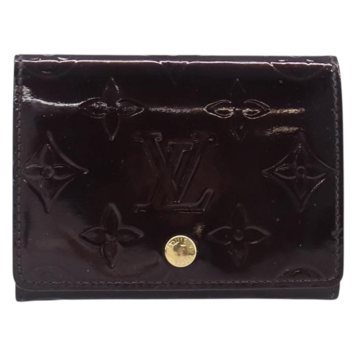 Louis Vuitton Elise Monogram Vernis Burgundy Patent_Leather Wallets Accessory (Pre-Owned)