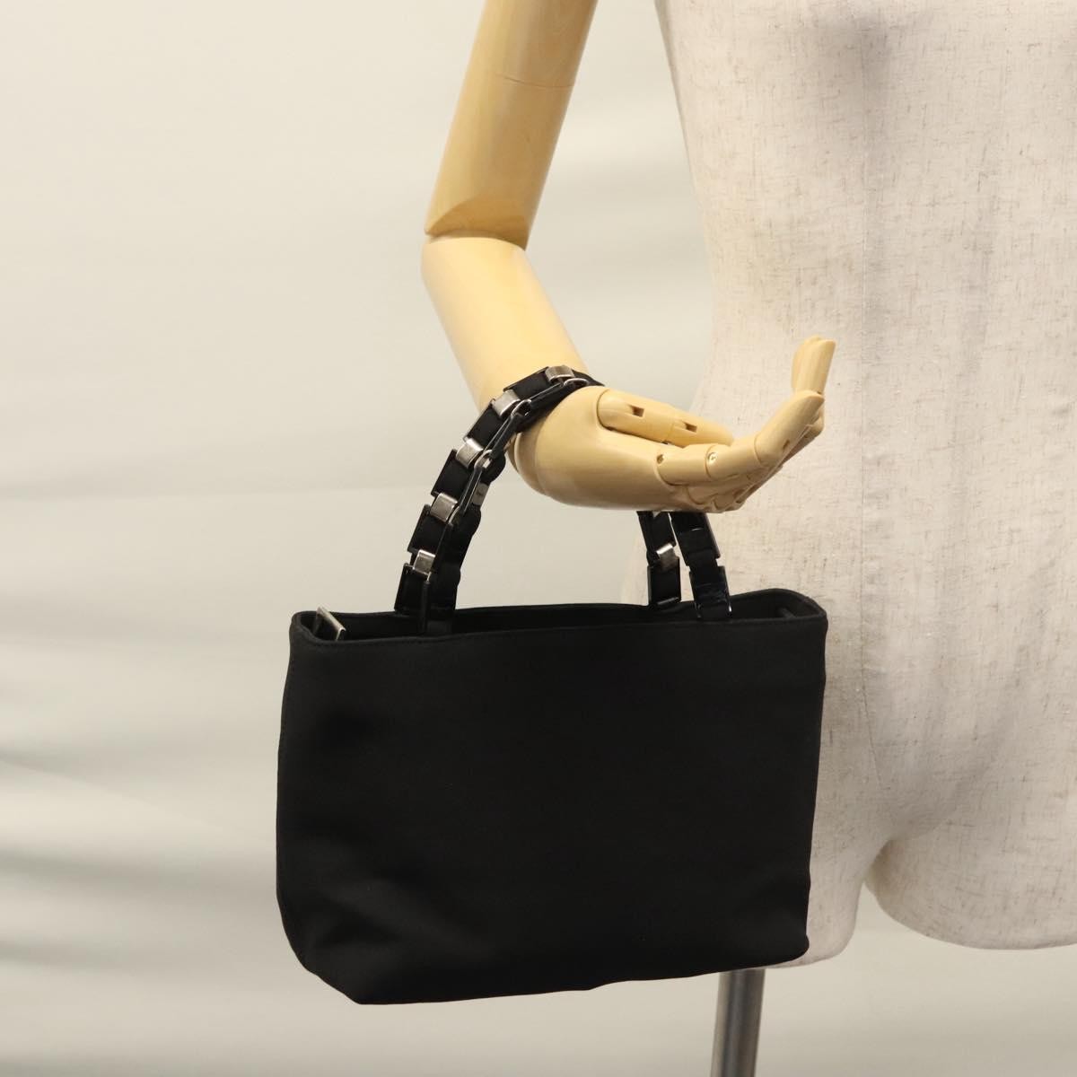 Salvatore Ferragamo Vala Canvas Black Nylon Shoulder Bag Bag (Pre-Owned)