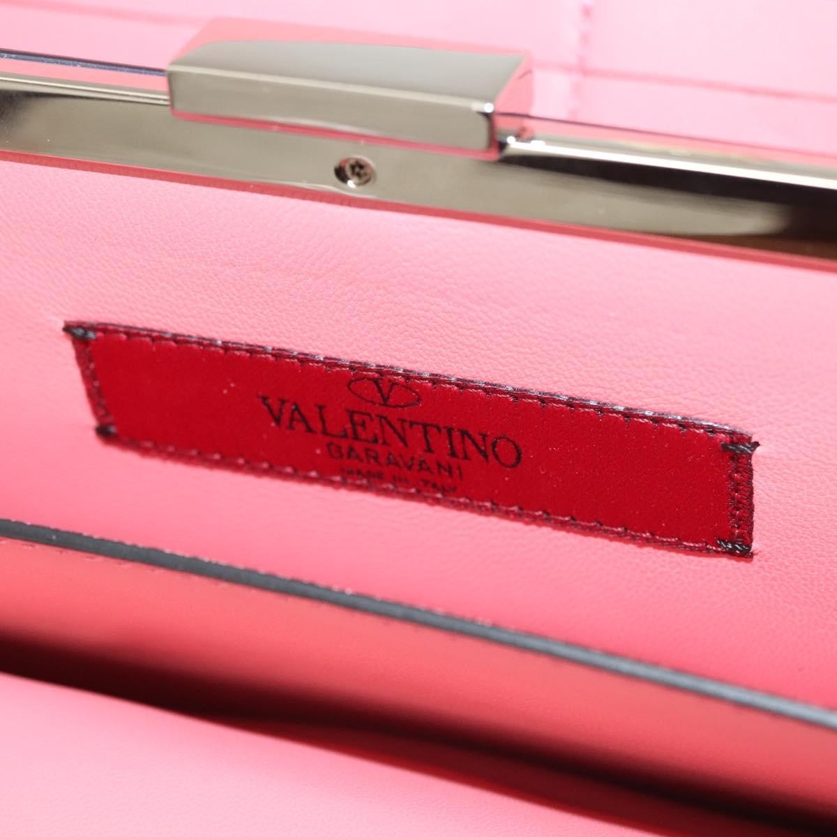 Valentino Garavani Turnlock Chain Suede Pink Suede Shoulder Bag Bag (Pre-Owned)