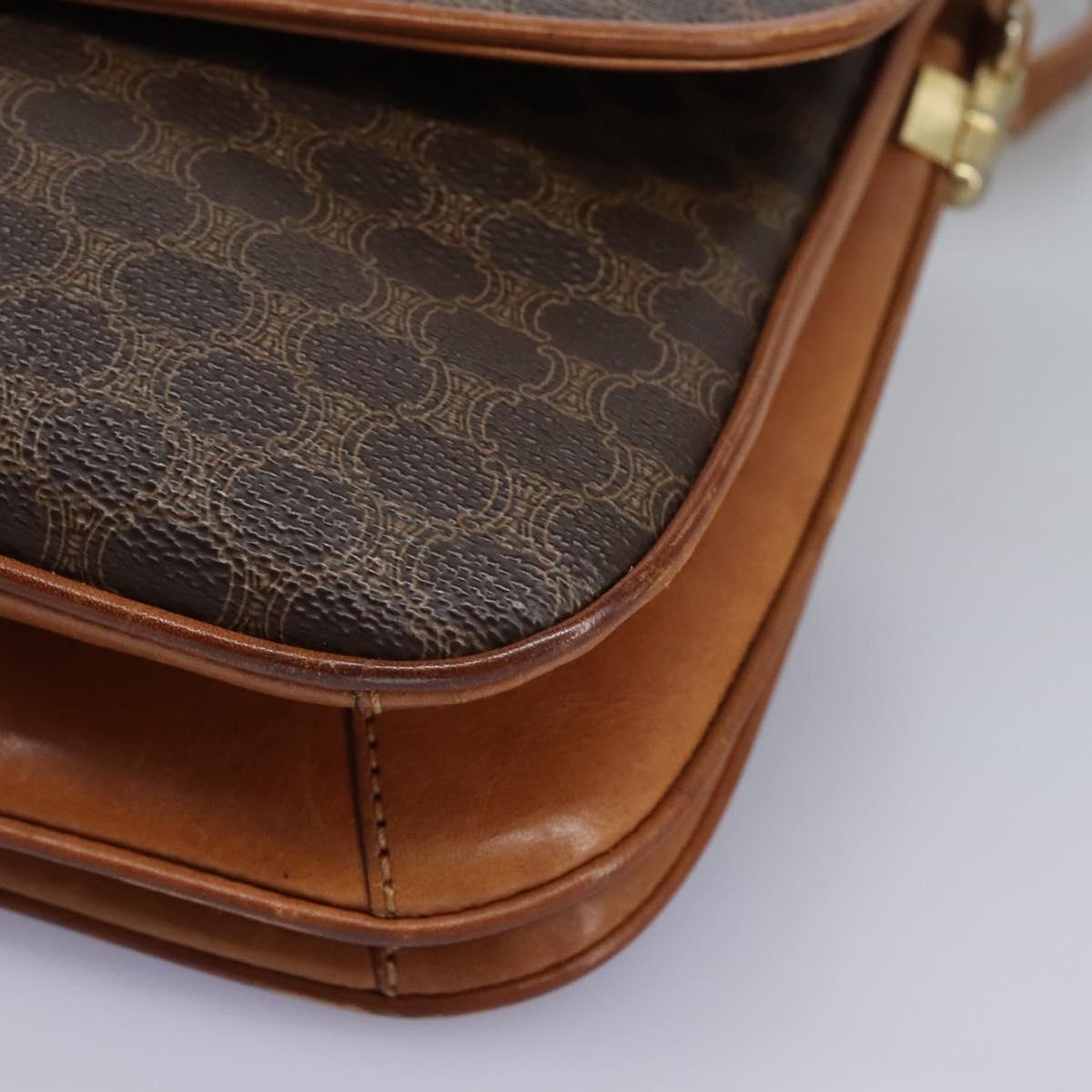 Céline Macadam Brown Canvas Shoulder Bag (Pre-Owned)