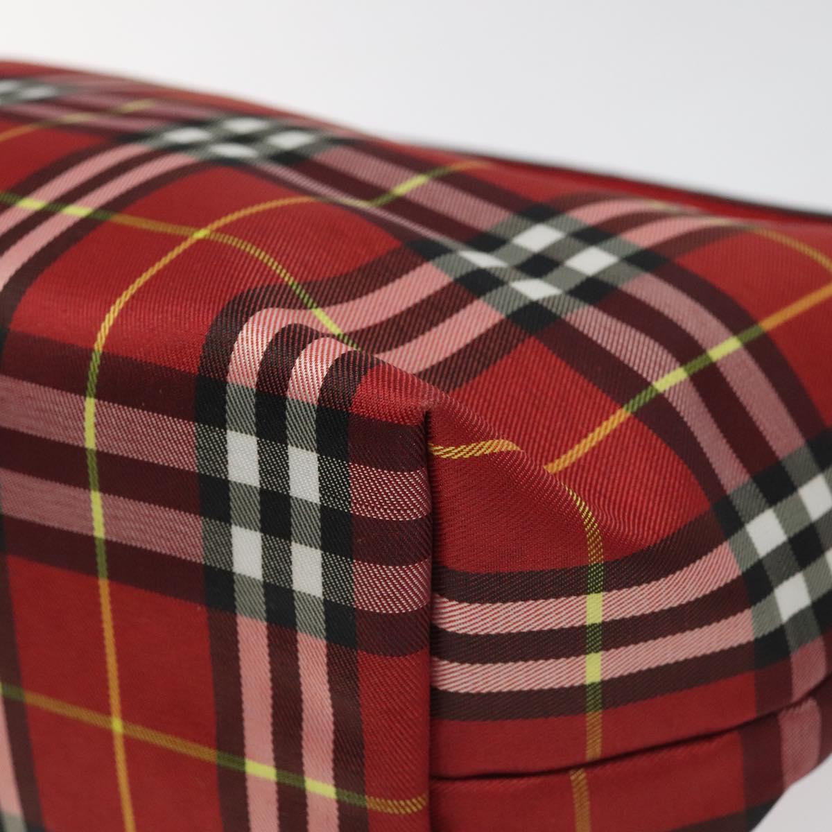 Burberry Nova Check Red Synthetic Handbag (Pre-Owned)