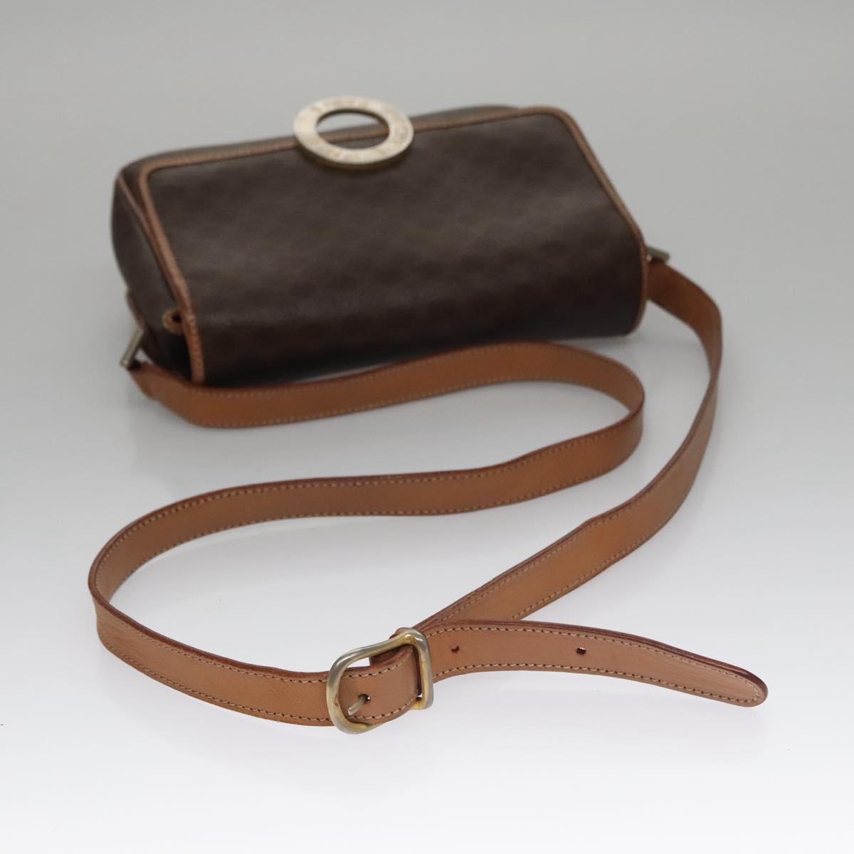 Céline Macadam Brown Canvas Shoulder Bag (Pre-Owned)