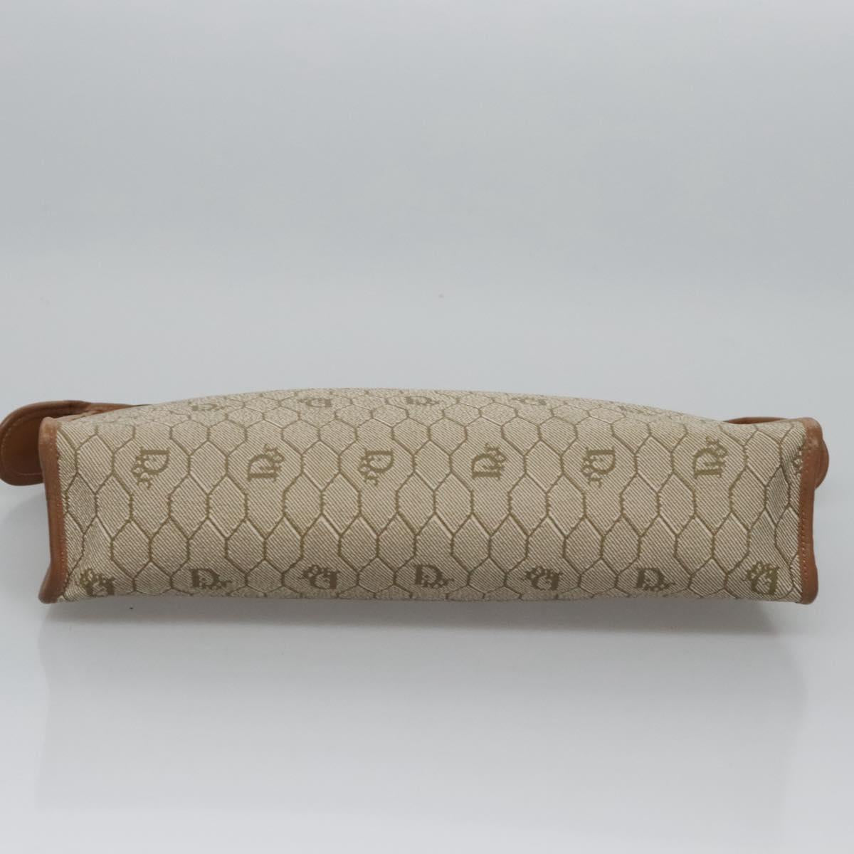 Dior Honeycomb Beige Canvas Clutch Bag (Pre-Owned)