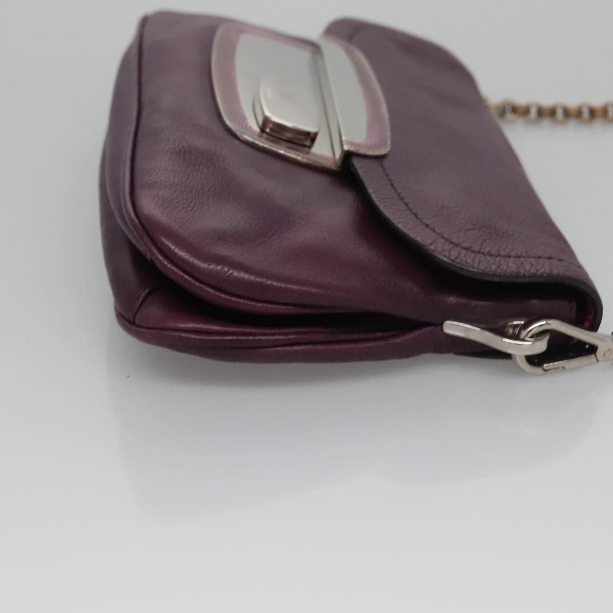 Prada Purple Leather Shoulder Bag (Pre-Owned)