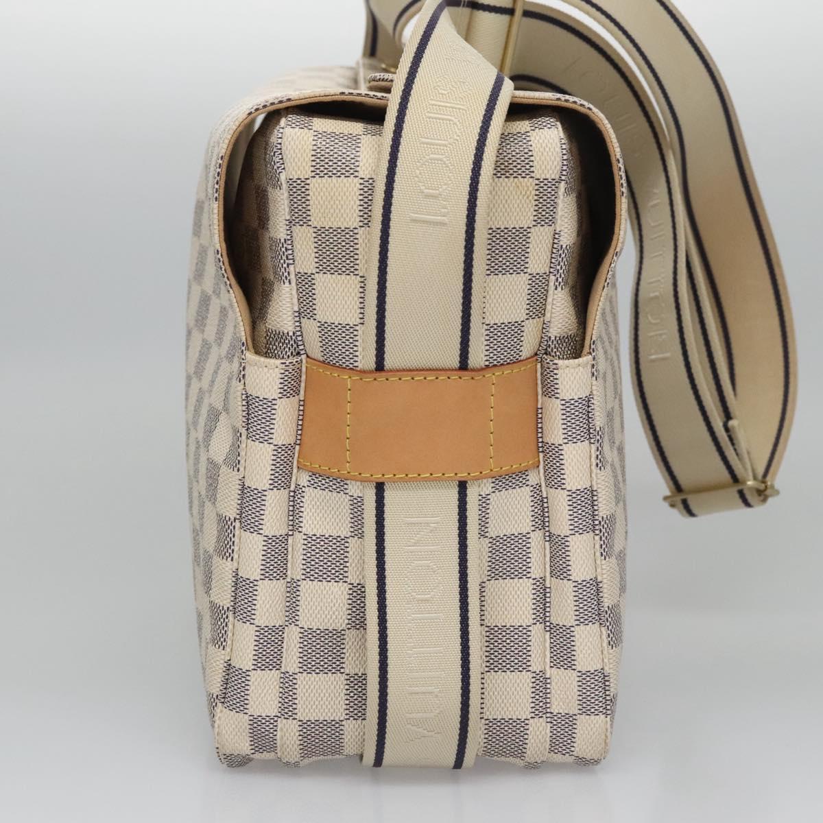 Louis Vuitton Naviglio White Canvas Shoulder Bag (Pre-Owned)