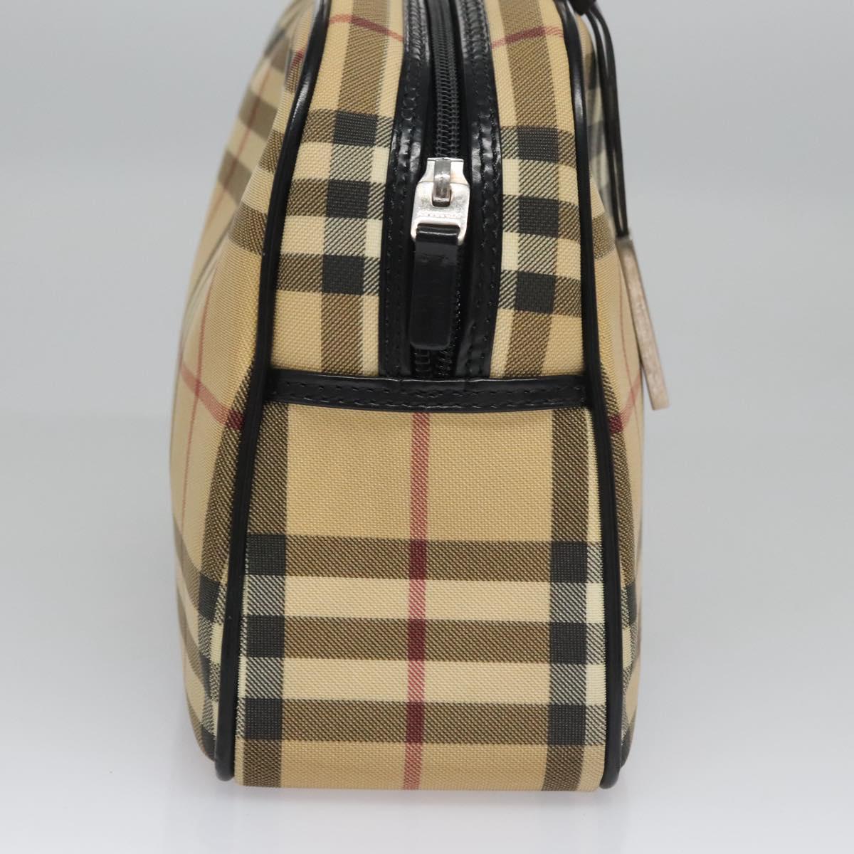 Burberry Nova Check Beige Canvas Handbag (Pre-Owned)