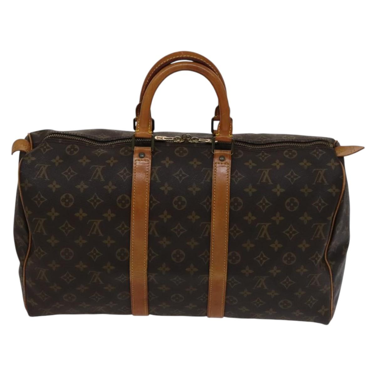 Louis Vuitton Keepall 45 Brown Canvas Travel Bag (Pre-Owned)