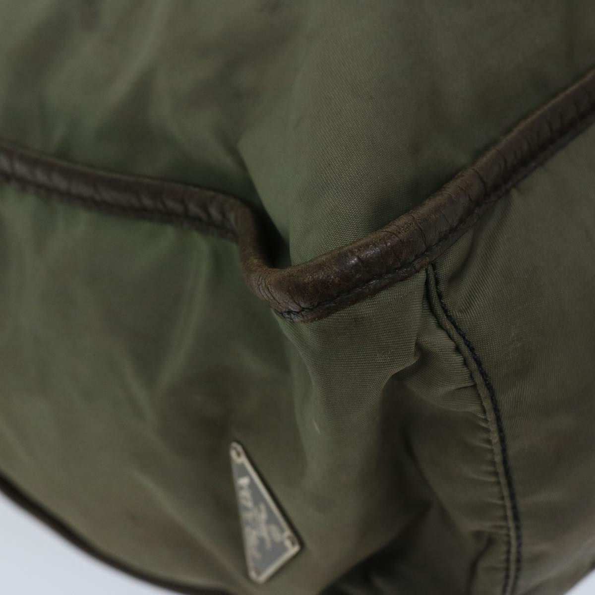 Prada Tessuto Khaki Synthetic Tote Bag (Pre-Owned)