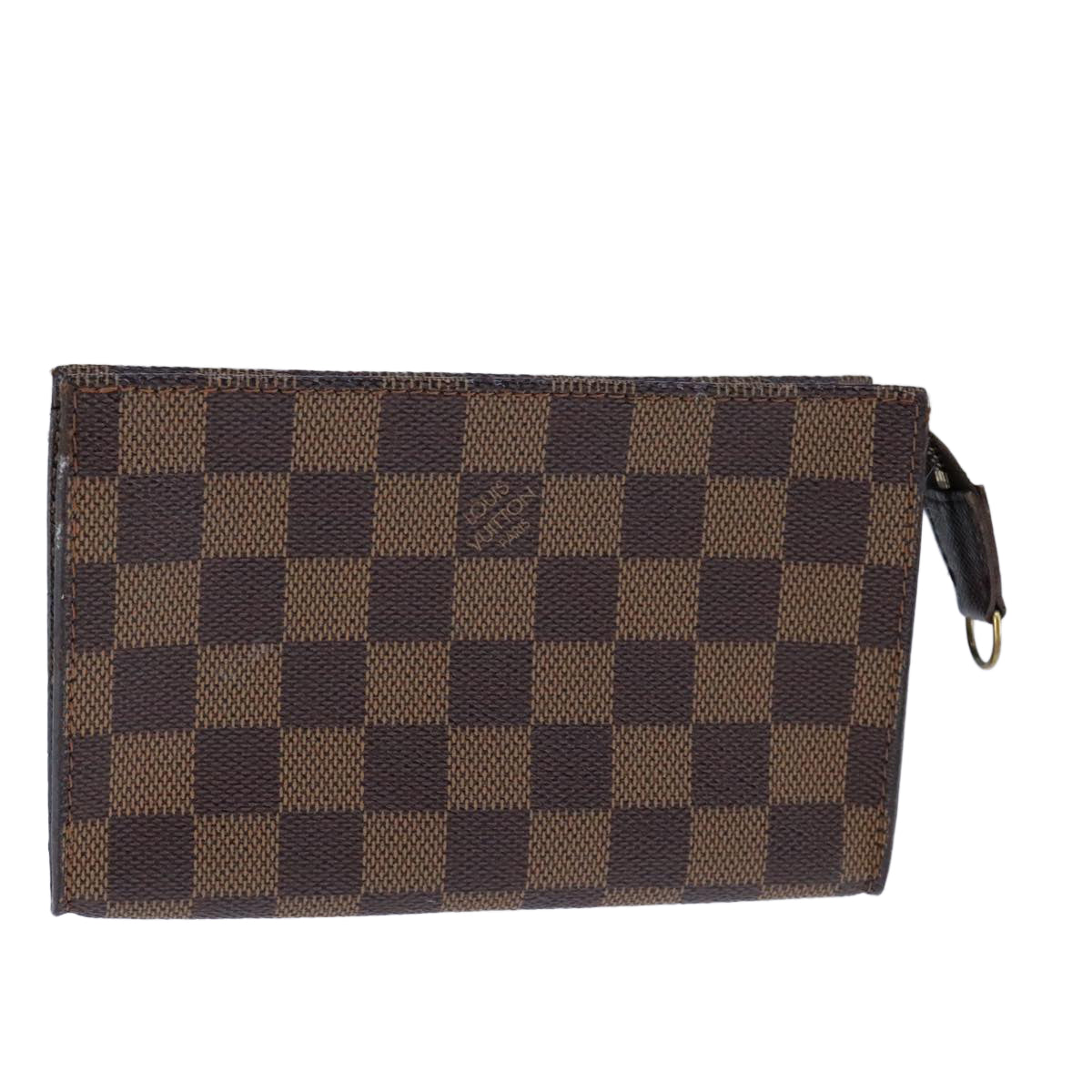Louis Vuitton Pochette Accessoire Brown Canvas Clutch Bag (Pre-Owned)