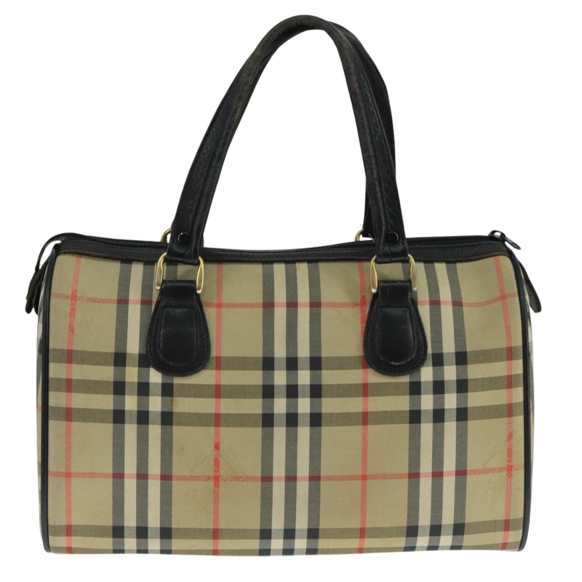 Burberry Nova Check Beige Canvas Travel Bag (Pre-Owned)