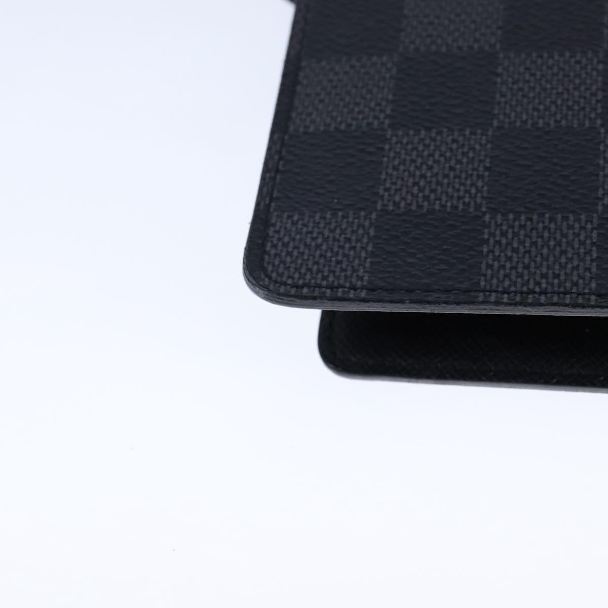 Louis Vuitton Agenda Mm Black Canvas Wallet (Pre-Owned)