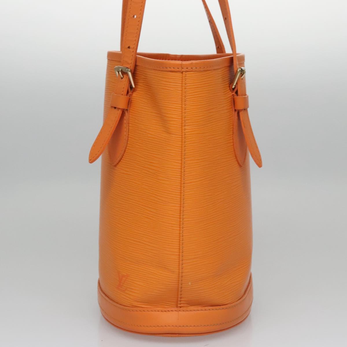 Louis Vuitton Bucket Pm Orange Leather Shoulder Bag (Pre-Owned)