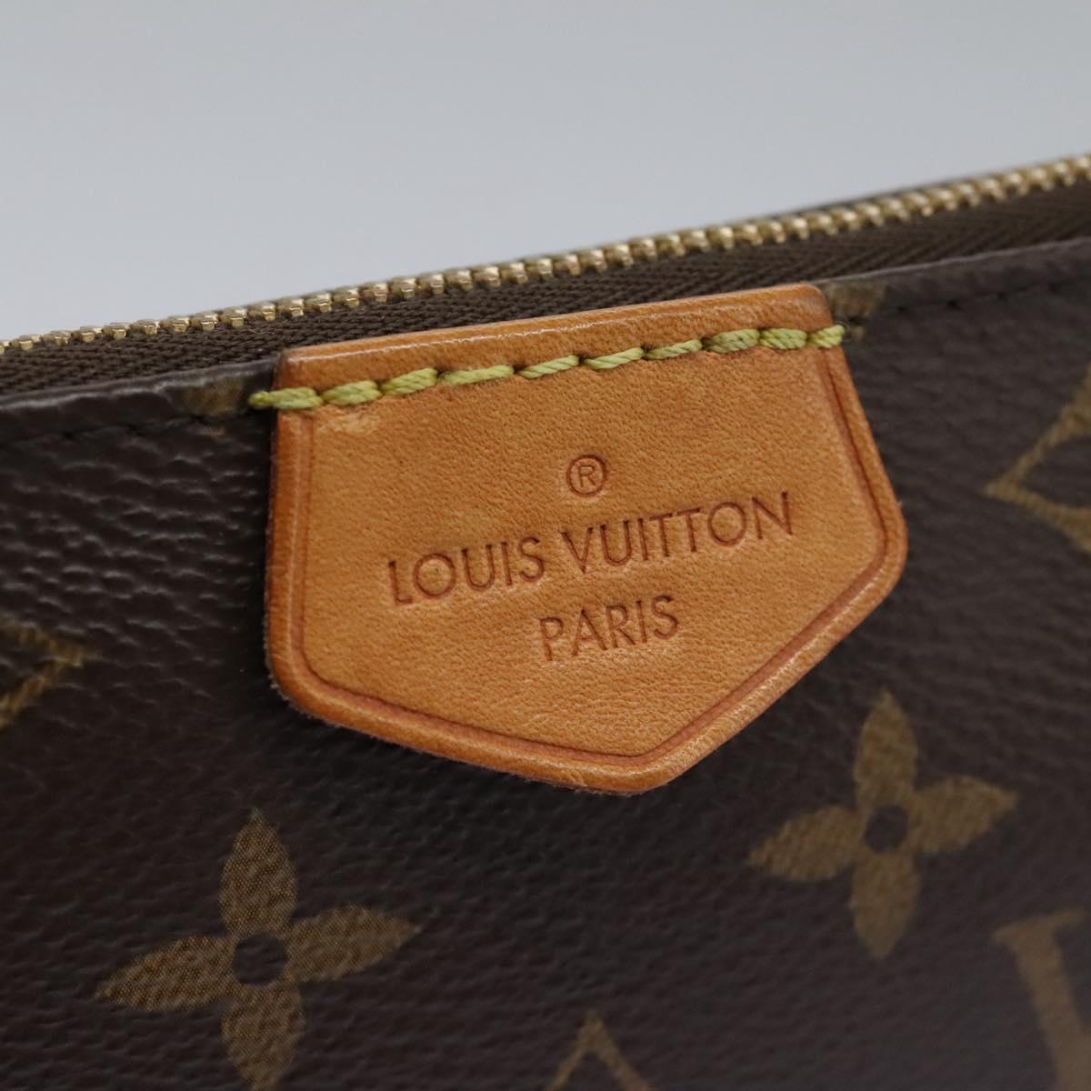 Louis Vuitton Multi Pochette Accessoires Brown Canvas Clutch Bag (Pre-Owned)