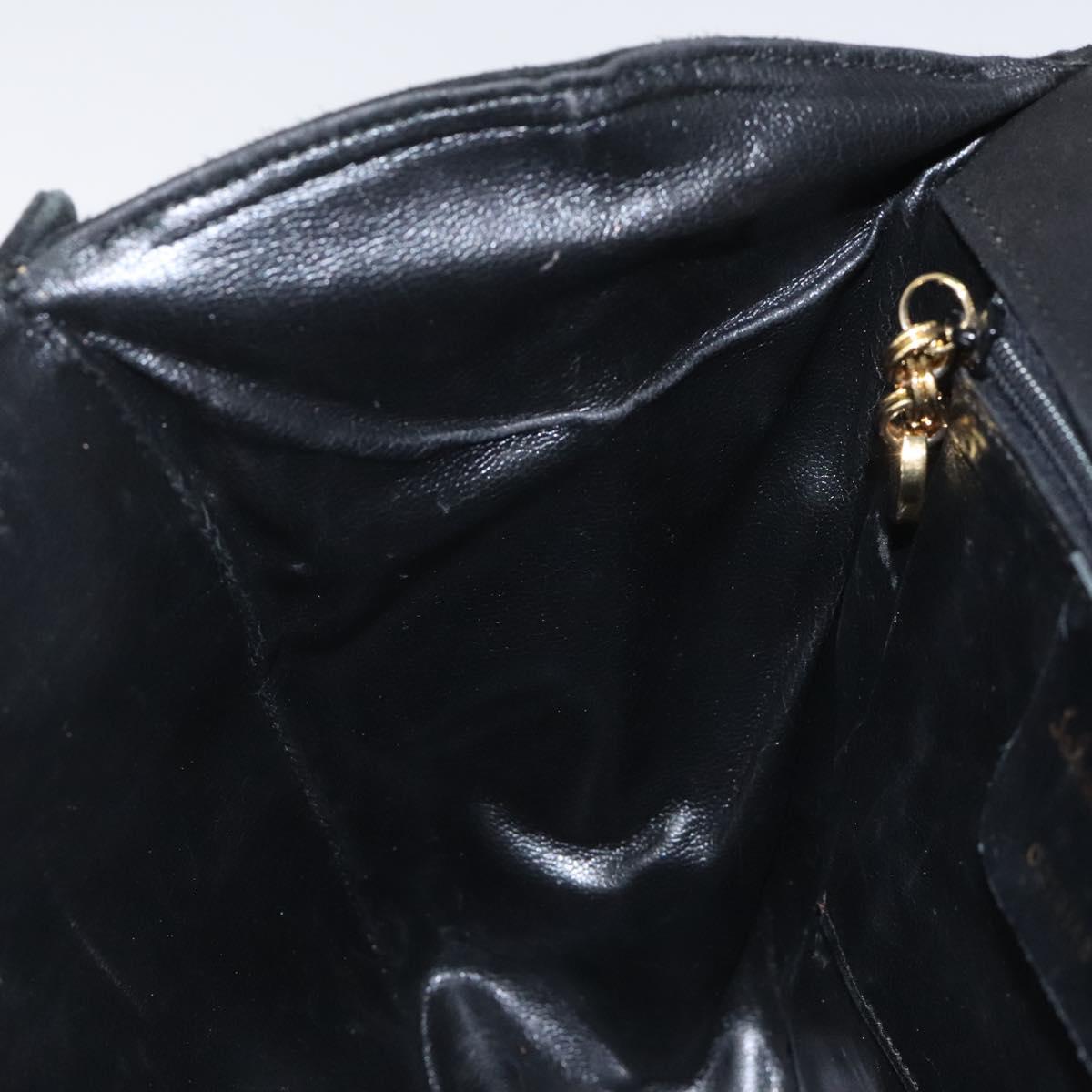Salvatore Ferragamo Gancini Black Suede Shoulder Bag (Pre-Owned)