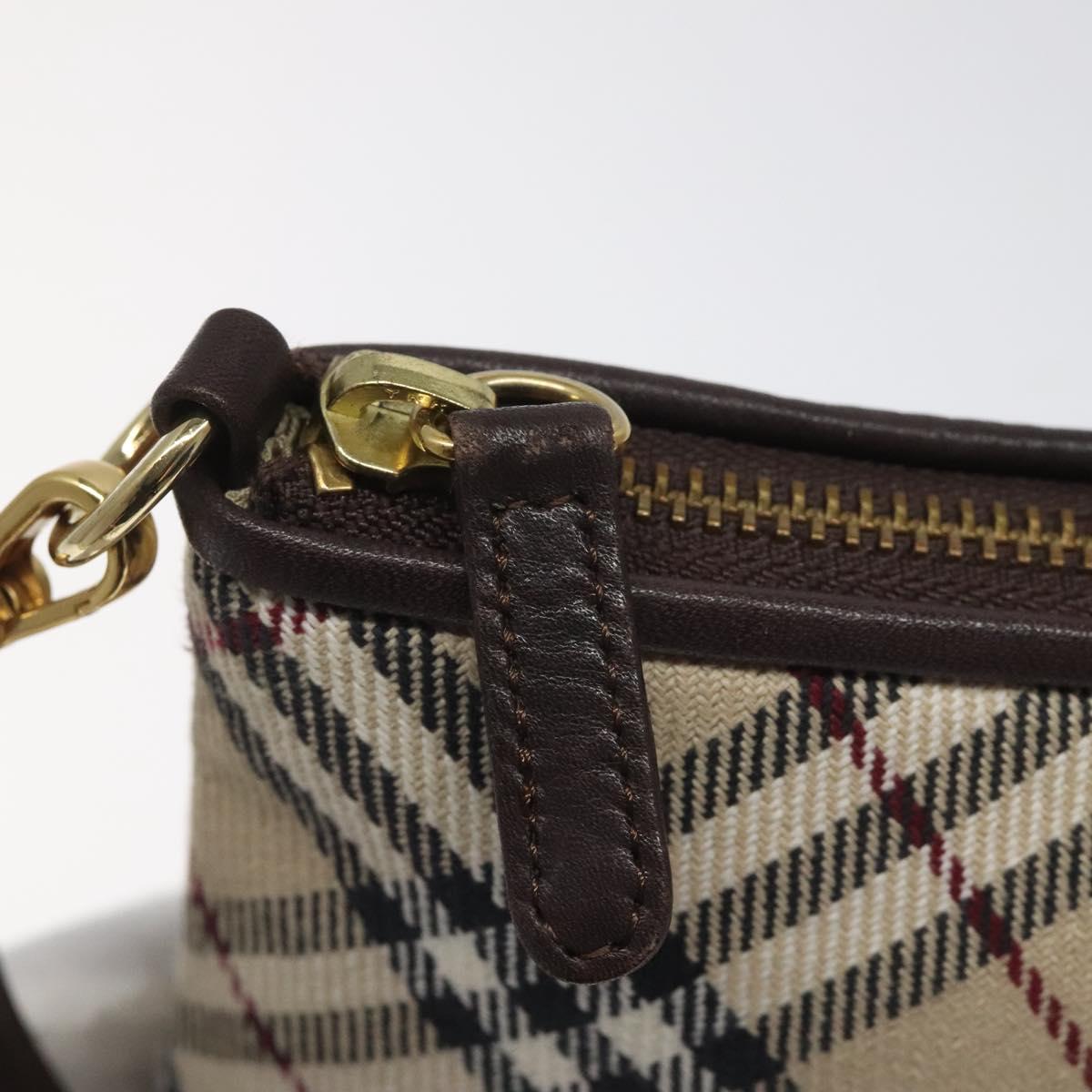 Burberry Nova Check Beige Canvas Clutch Bag (Pre-Owned)