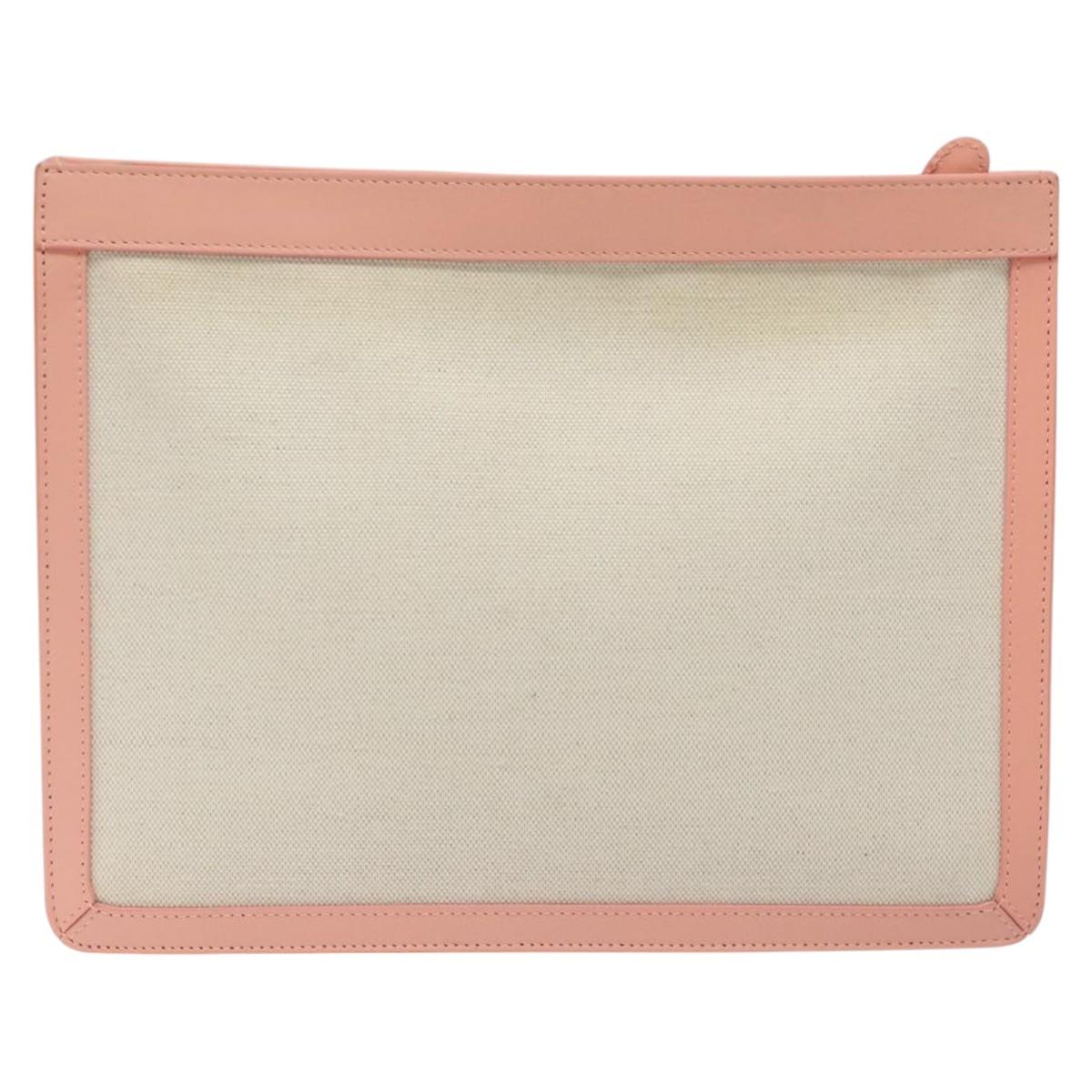 Balenciaga Navy Pouch Pink Canvas Clutch Bag (Pre-Owned)