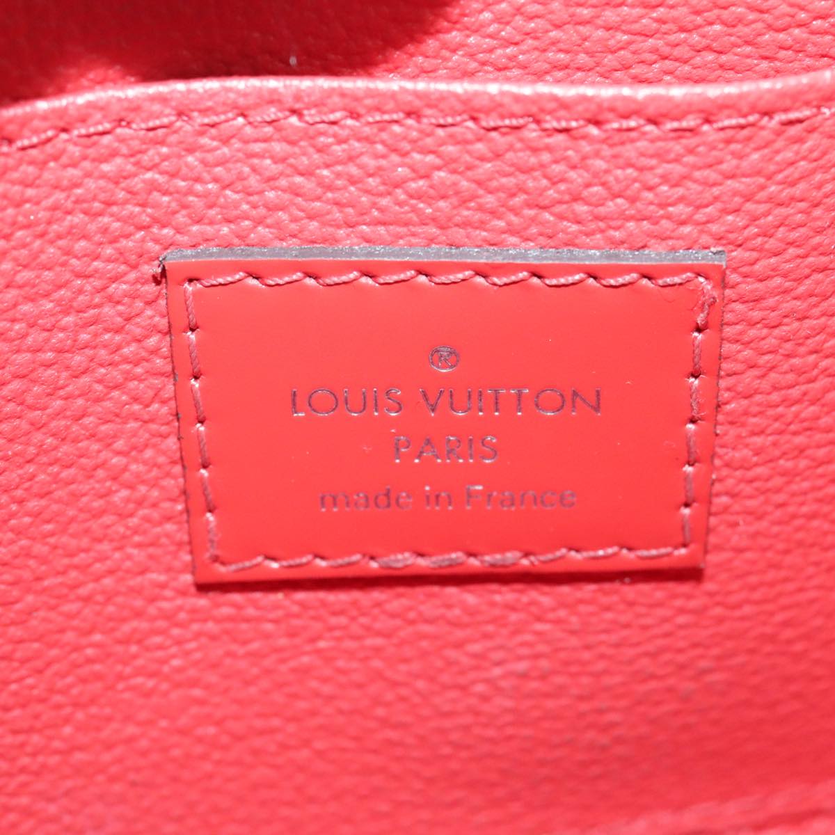 Louis Vuitton Cosmetic Pouch Red Leather Clutch Bag (Pre-Owned)