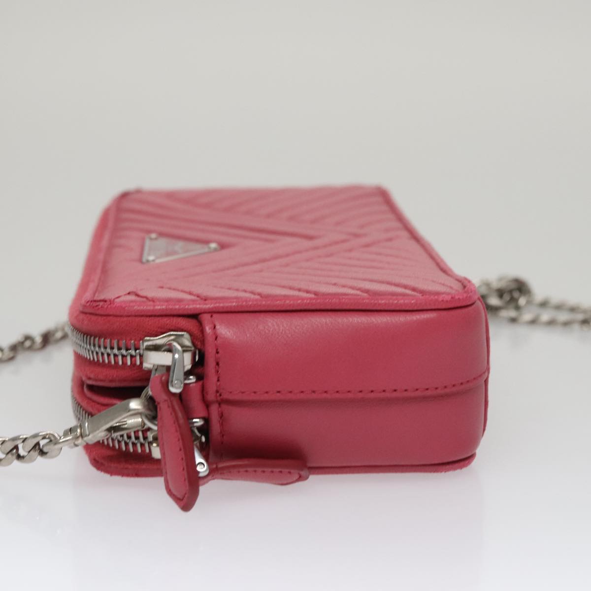 Prada Nappa Gauffré Pink Leather Shoulder Bag (Pre-Owned)