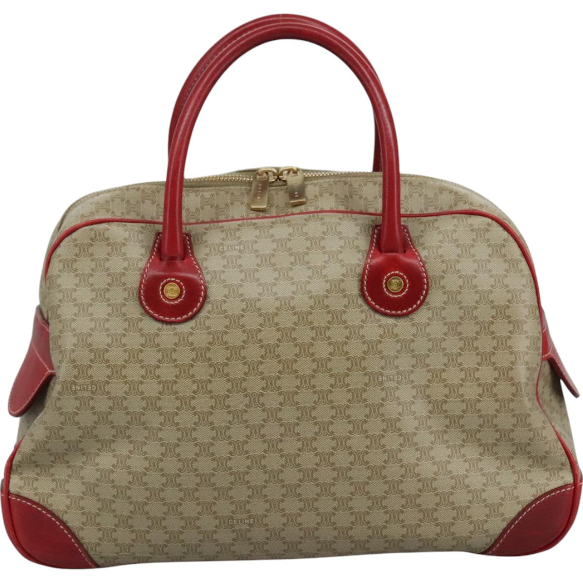 Céline Macadam Beige Canvas Handbag (Pre-Owned)
