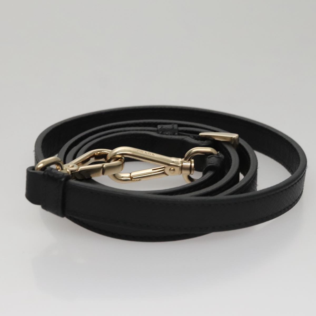 Prada Canapa Black Leather Handbag (Pre-Owned)