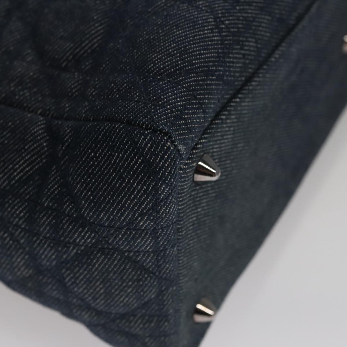 Dior Lady Dior Navy Denim - Jeans Handbag (Pre-Owned)