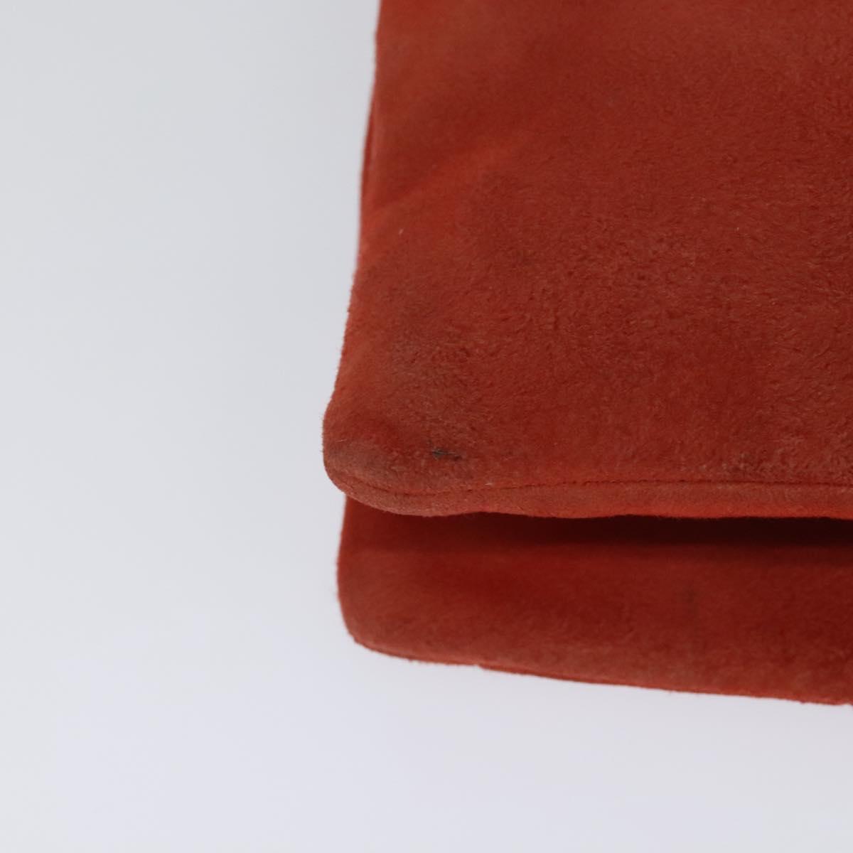 Chanel Chocolate Bar Red Suede Shoulder Bag (Pre-Owned)